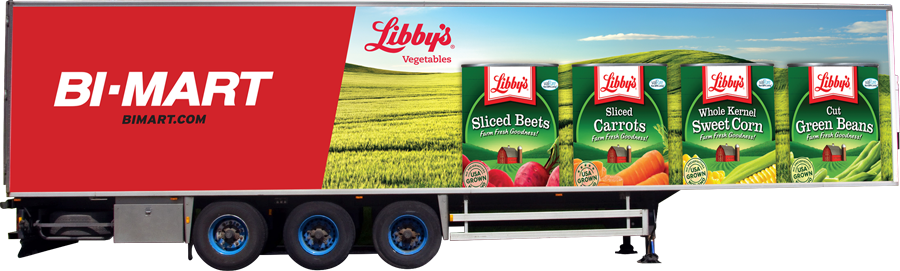 Libby's graphics on Bi-Mart Trailer